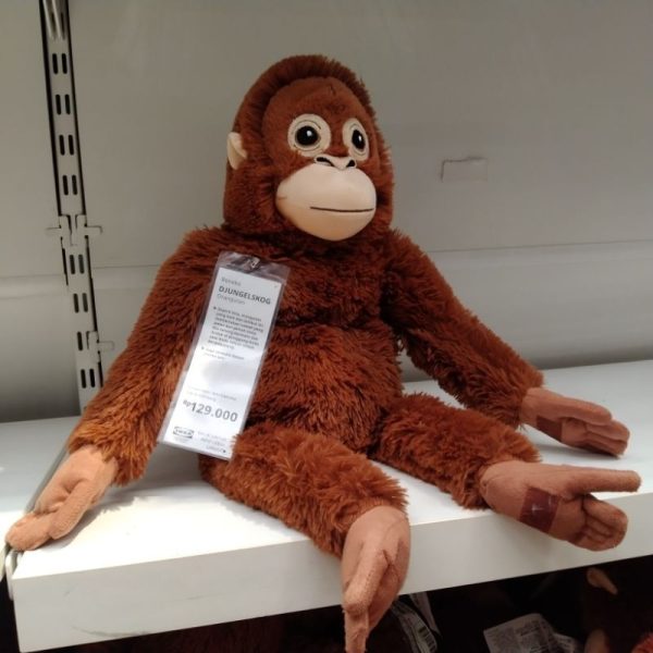 Ikea boneka orang utan dengan rekatan tangan kaki 66 cm lembut dan empuk TC-0619