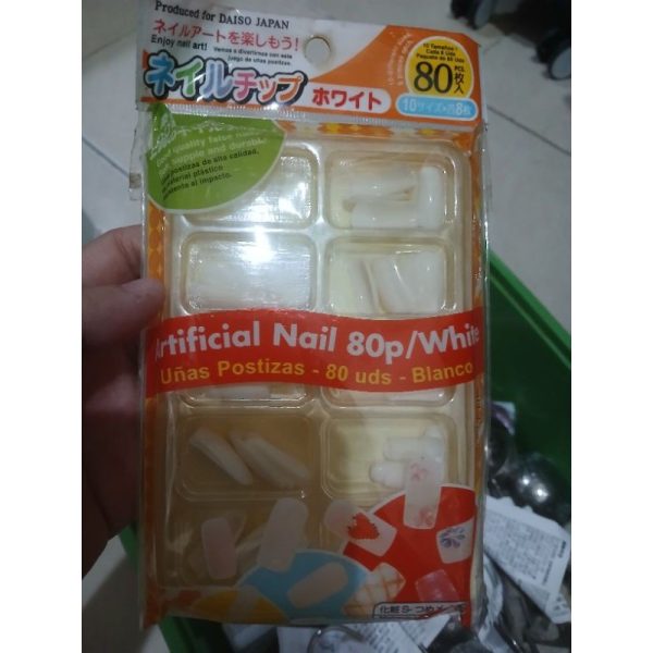 DAISO kuku palsu 80pc artificial nail white TC-0957 - Image 3