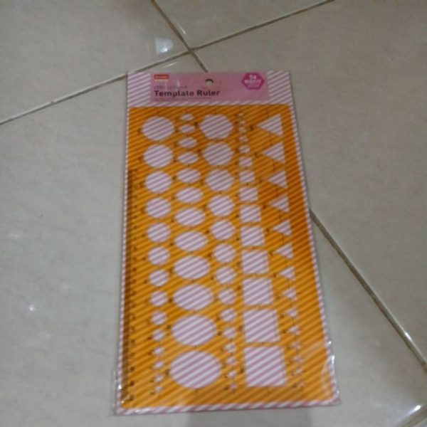 DAISO template ruler mistar penggaris matematika TC-0647