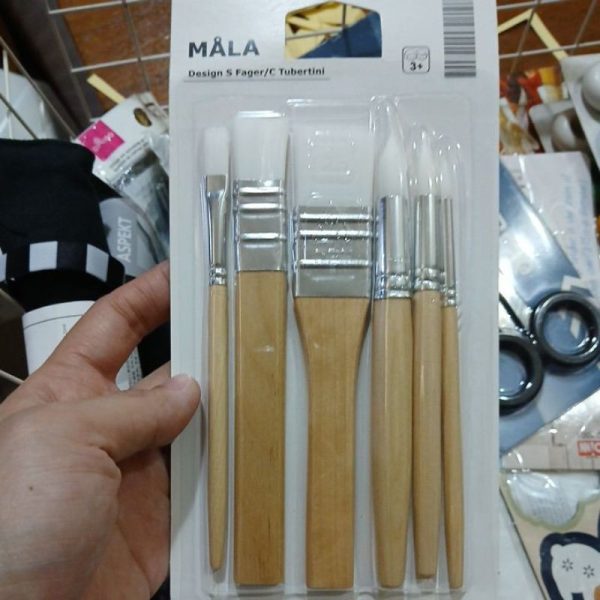 IKEA MALA kuas mewarnai paint brush kuas cat air 6pc TC-0136