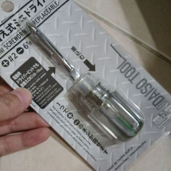 DAISO mini screwdriver replaceable obeng kecil mini bolak balik TC-0033 - Image 2