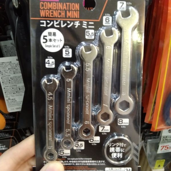 DAISO kunci ring pas mini conbination wrench set 5 pc kunci bengkel TC-0730 - Image 3