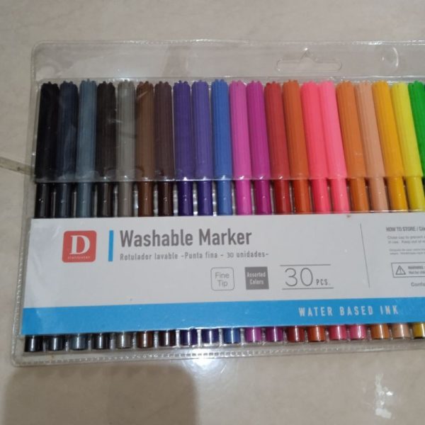 DAISO washable marker 30pc spidol mewarnai anak water based ink TC-0944 - Image 2