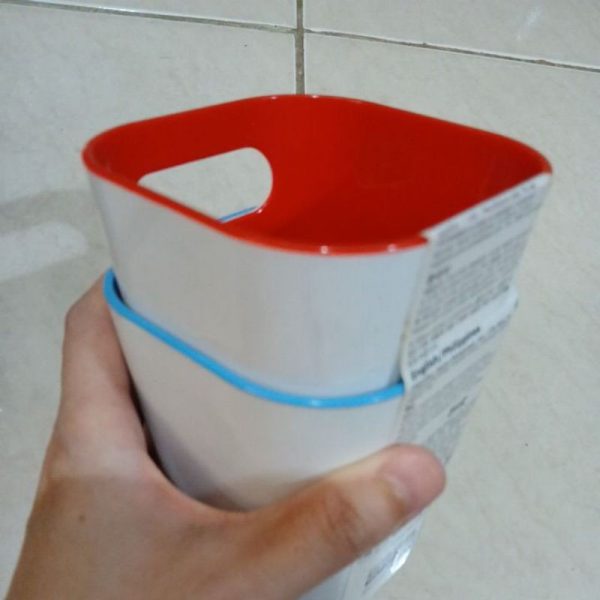 IKEA GESSAN Mug sikat gigi wadah pena bahan plastik tebal 2 pc TC-0832 - Image 3