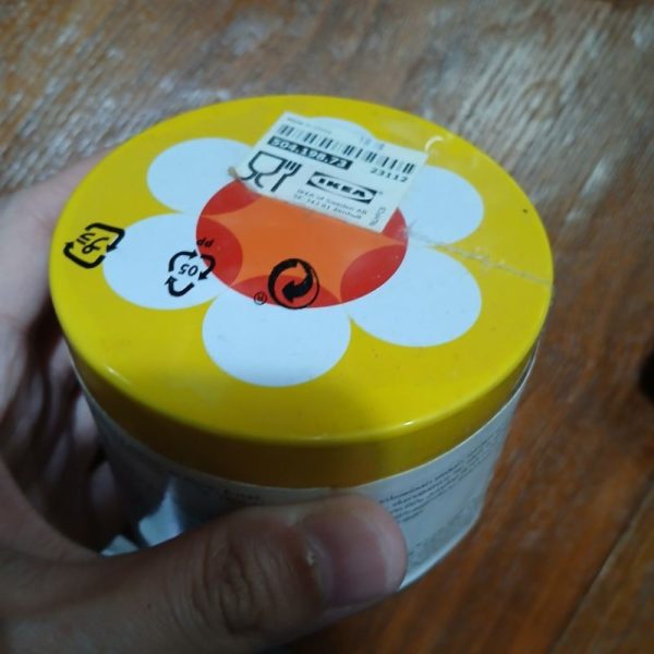 IKEA kaleng kecil bulat dengan tutup small round box with lid TC-0028