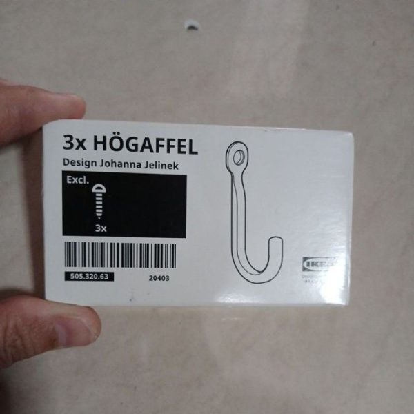 IKEA HOGAFFEL hook dinding pengait gantungan kecil 3pc - Image 2