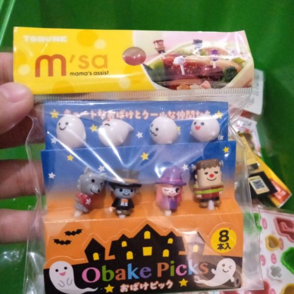 TORUNE tusukan bento obake picks 8 pc ghost haloween pick TC-1012 - Image 2