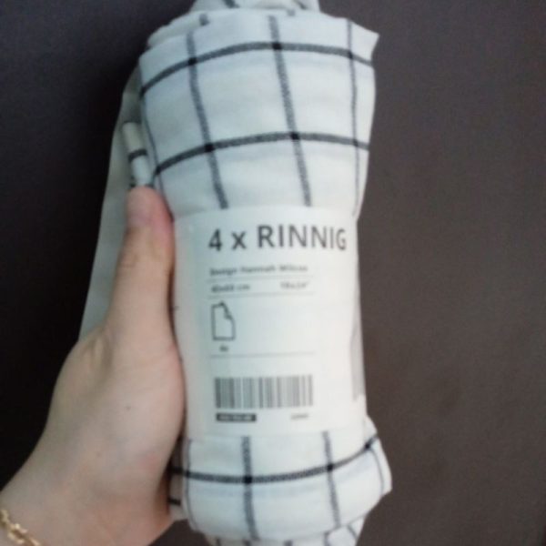 IKEA RINNIG kain lap dapur ukuran besar jumbo 4pc 45 x 60 cm lap tangan lap piring tea towel TC-1080