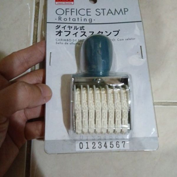 DAISO office stamp rotating stempel rotasi angka TC-0058 - Image 2