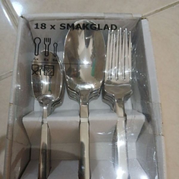 IKEA SMAKGLAD sendok garpu peralatan makan 18 pc elegan style TC-0570 - Image 2