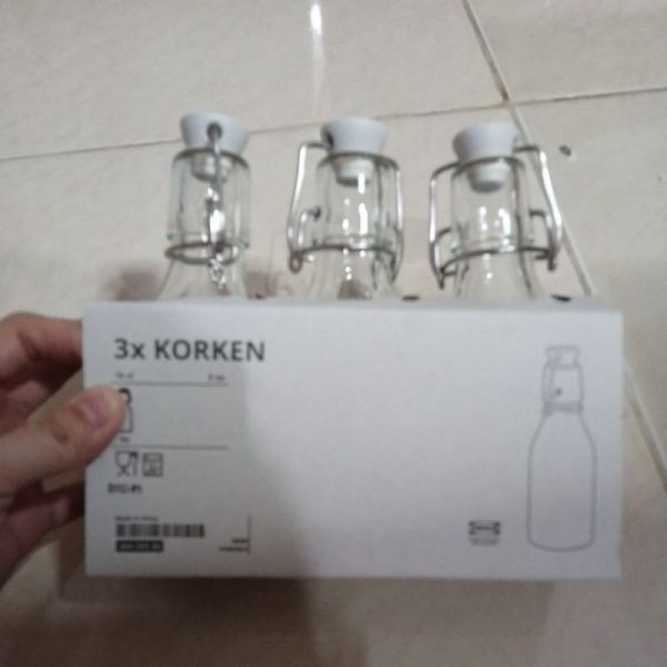 IKEA KORKEN botol kecil 150ml isi 3buah mini bottle jus madu teh