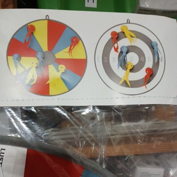 IKEA LUSTIGT mainan anak lempar bola 2 sisi dengan rekatan sensorik motorik dart game - Image 2