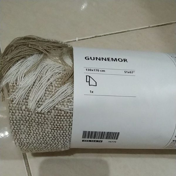 Ikea gunnemor selimut klasik 2 warna bolak balik dengan rumbai halus tutup sofa 170 x 130 cm TC-0724 - Image 2