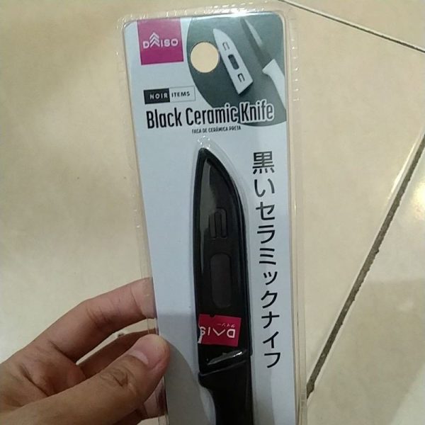 DAISO black ceramic knife pisau kecil bahan keramik TC-1094 - Image 2