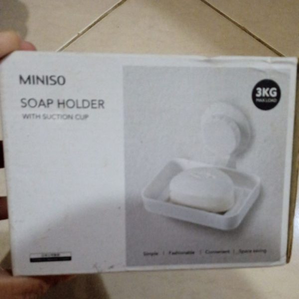 MINISO soap holder with suction cup tempat sabun batang tanpa bor TC-0605