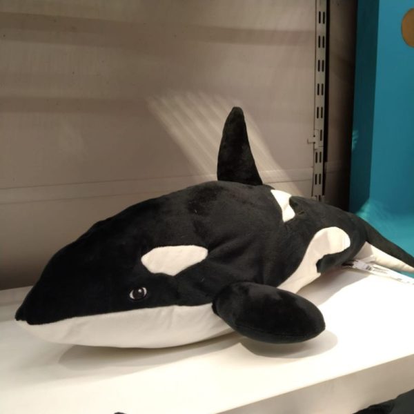 IKEA BLAVINGAD boneka paus orca hitam putih 60 cm TC-0763 - Image 3