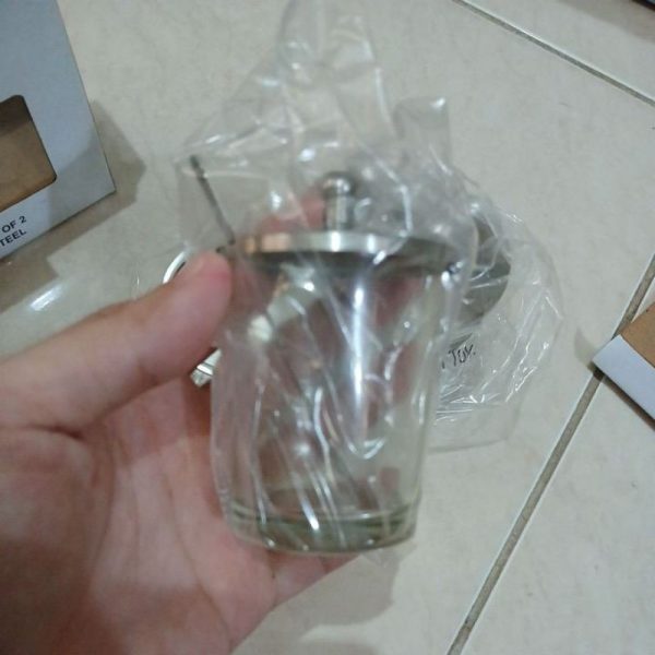 KRISCHEF spice jar stainless steel bahan kaca toples wadah bumbu lada garam TC-0218 - Image 4