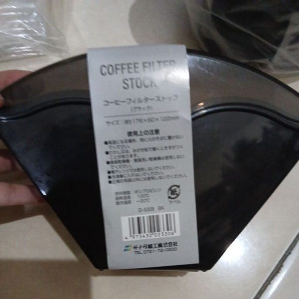 Sanada seko coffee filter stock 2-4cups 100 pc kotak hitam simpan filter kopi TC-1067