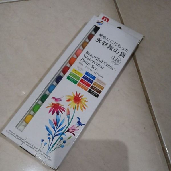 DAISO watercolor paint set cat air isi 12 pc TC-0836 - Image 2