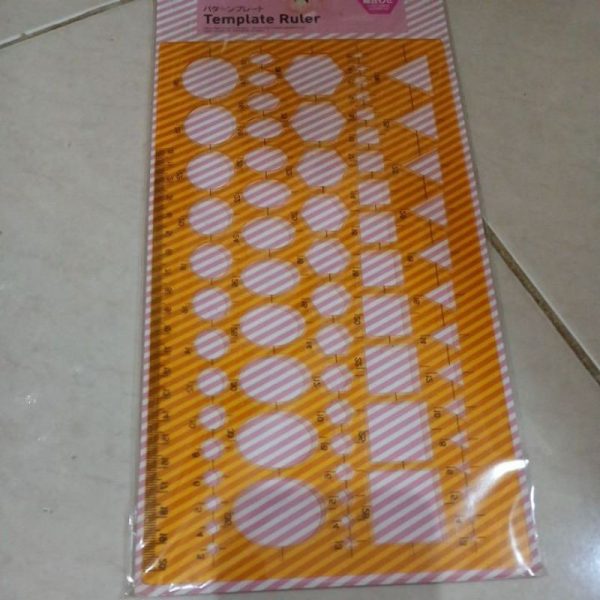 DAISO template ruler mistar penggaris matematika TC-0647 - Image 2