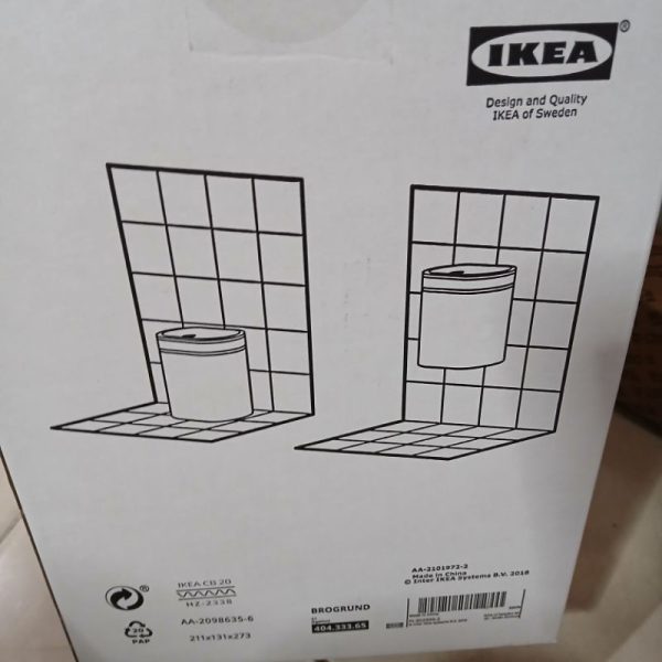 IKEA BROGRUND touch bin trash box kotak sampah 2in1 tempah sampah stainless - Image 2