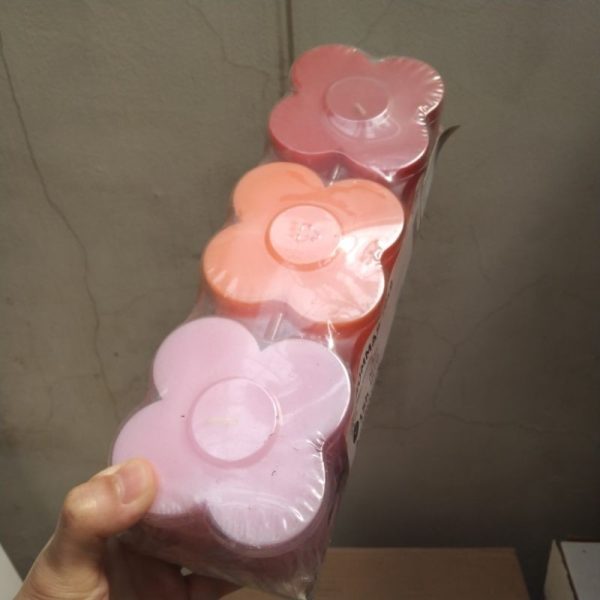 IKEA Lilin blok pilar tanpa aroma warna warni 8cm 3pc - Image 3