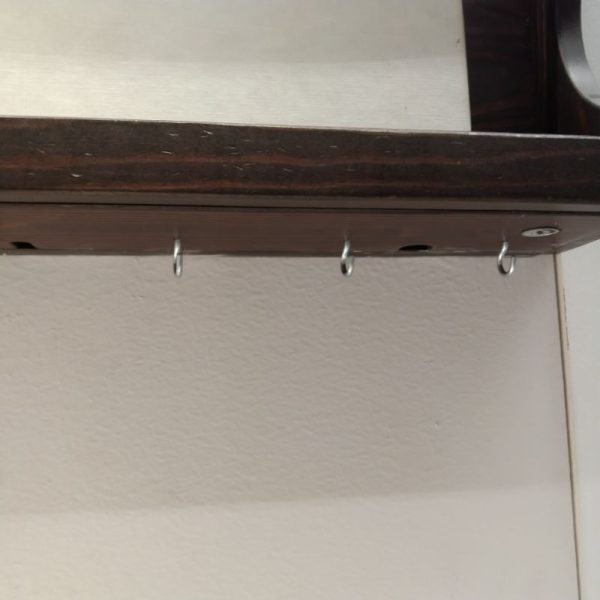 Ikea rak buku dengan cantolan pengait kayu pinus solid wall rack with hook TC-0392 - Image 2