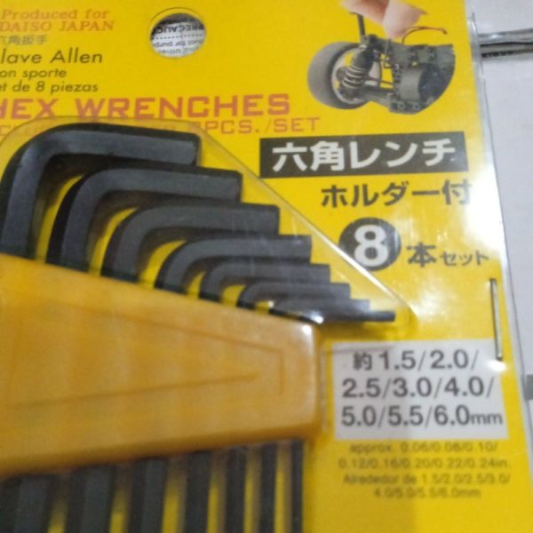 DAISO Hex wrench kunci L 8pc TC-0194 - Image 3