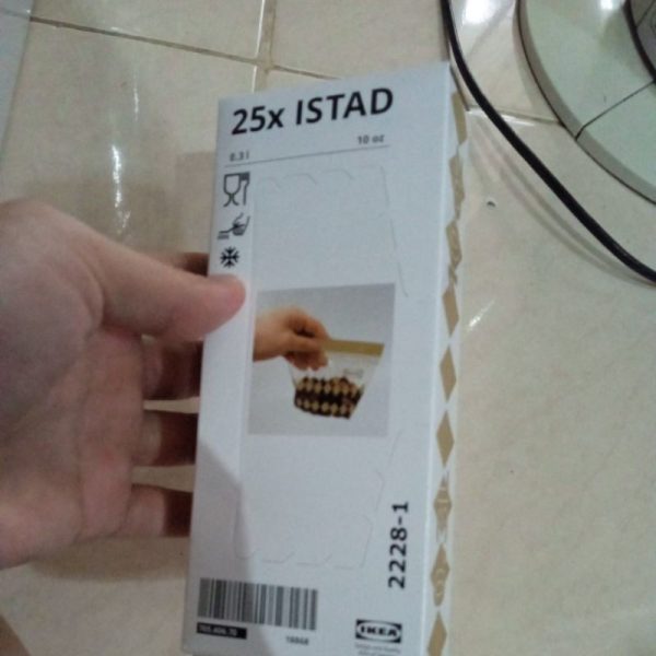 IKEA ISTAD plastik klip kecil 0.3L isi 25 pc double ziplock freezer bag TC-0840