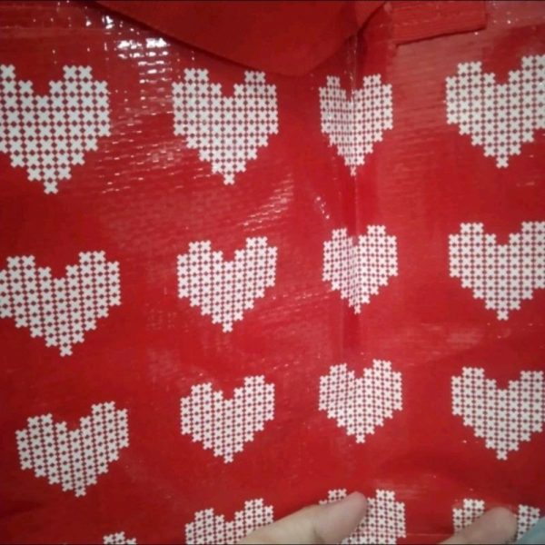 IKEA TOSSDAN kantong tas belanja reusable 13L merah hati TC-0142 - Image 3