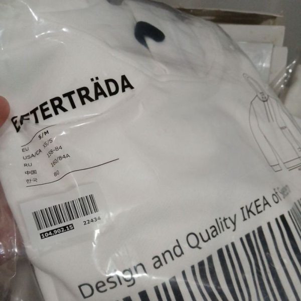 IKEA EFTERTRADA hoodie baju dingin lengan panjang bertopi S/M - Image 3