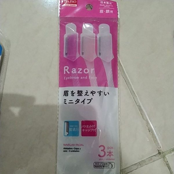 DAISO razor eyebrow and face pisau cukur alis 3pc TC-0792