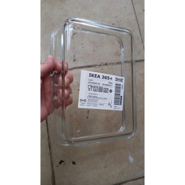 IKEA wadah kaca tahan panas 21 x 15 cm mangkok saji kaca TC-1167 - Image 2