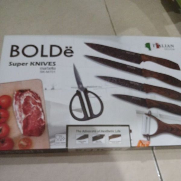 BOLDE super knives marbella SK-M701 6pc pisau dapur set lengkap