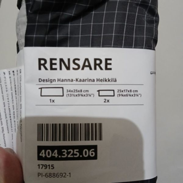 IKEA RENSARE tas baju celana dalam koper 3buah aksesoris organizer bag travelling