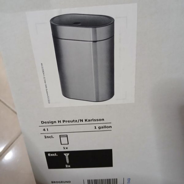 IKEA BROGRUND touch bin trash box kotak sampah 2in1 tempah sampah stainless