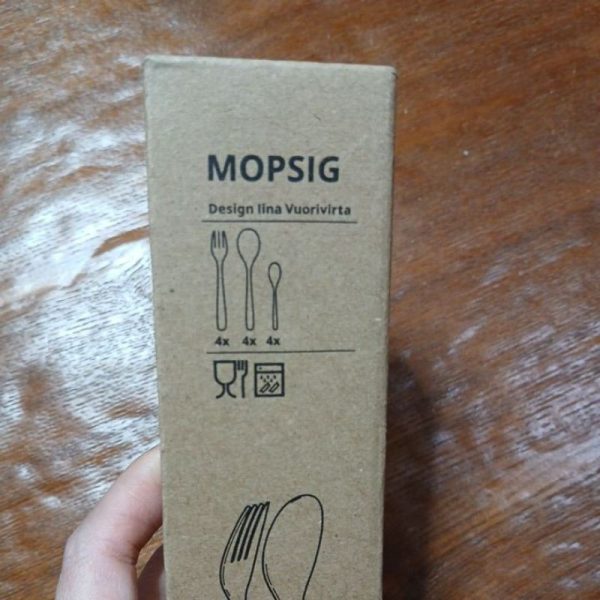 IKEA MOPSIG peralatan makan 12pc stainless - Image 2