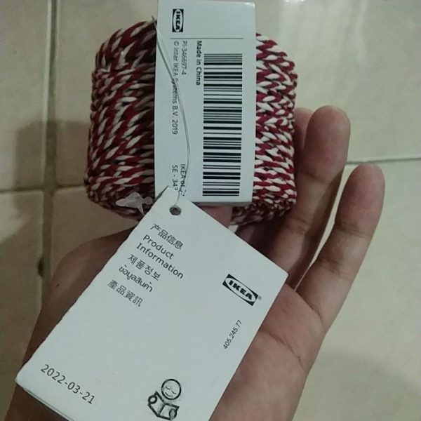 IKEA tali pita kado hadiah goodie bag 40 meter bahan kertas merah putih TC-1082 - Image 2