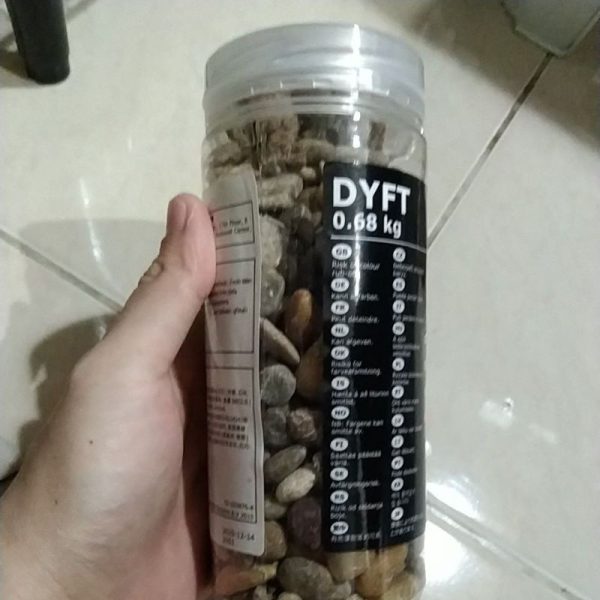 IKEA DYFT Hiasan dekorasi batu alami 680gr batu dalam pot tanaman TC-0585