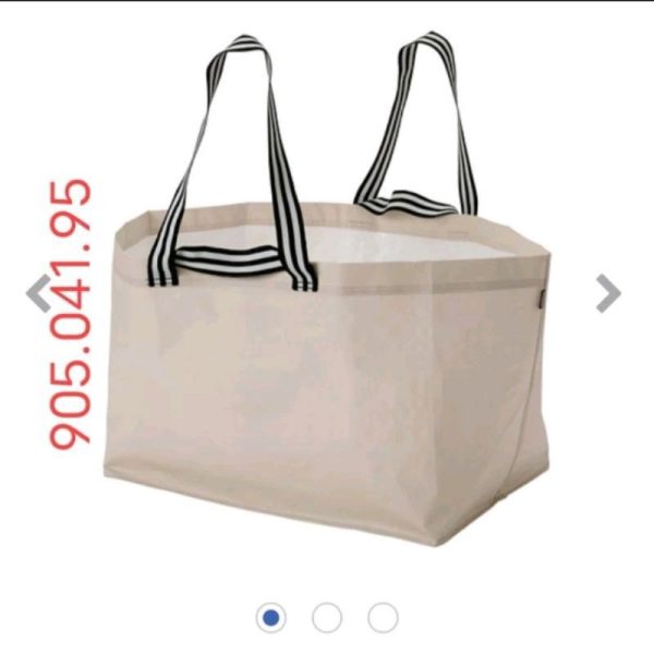 IKEA GORSNYGG kantong tas belanja besar warna krem muda 71L tote bag reusable TC-0411 - Image 2