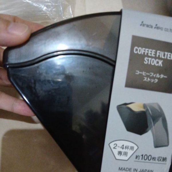 Sanada seko coffee filter stock 2-4cups 100 pc kotak hitam simpan filter kopi TC-1067 - Image 3