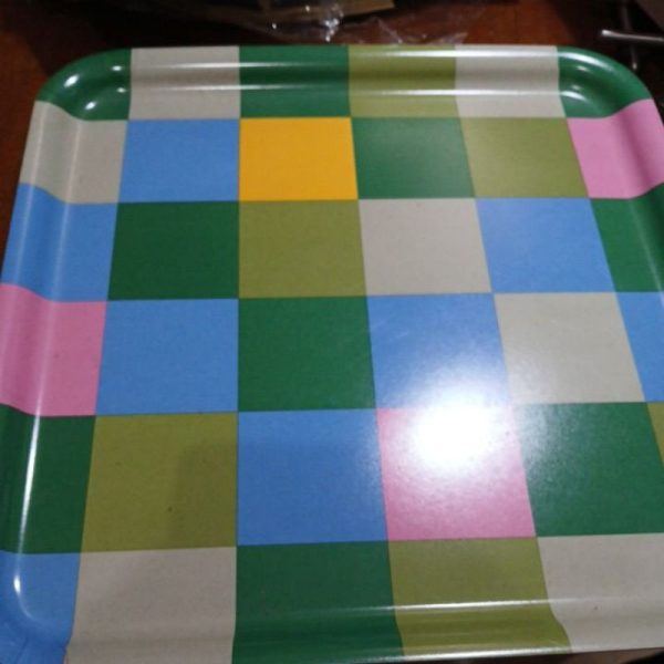 IKEA JAMNGOD baki nampan persegi motif kotak warna 33 x 33 cm tray elegan TC-0114