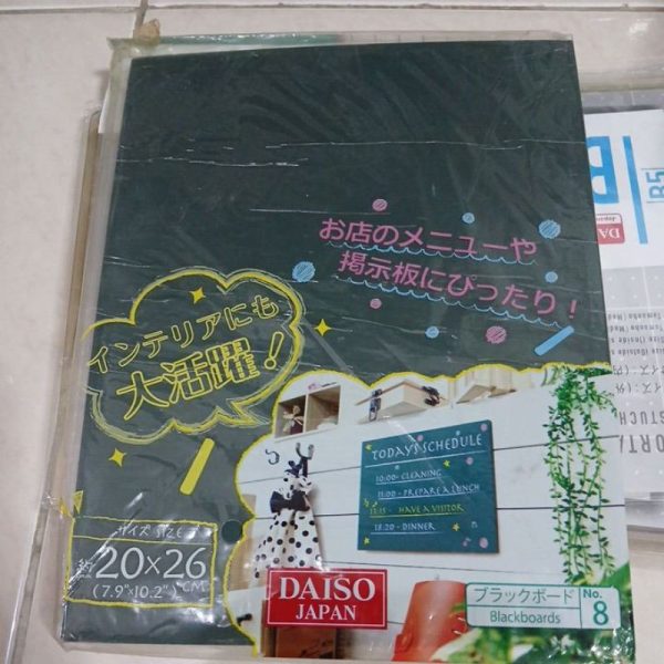 DAISO black board kecil bisa digantung 20x26cm papan tulis cafe