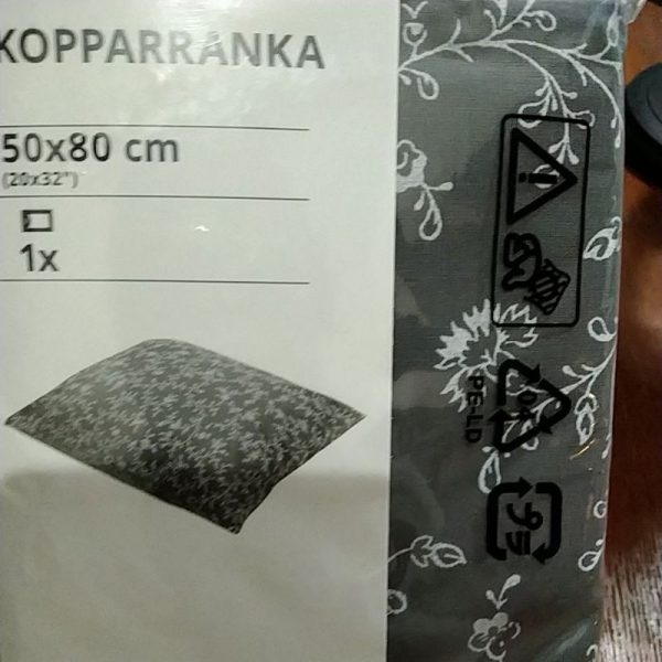 ikea sarung bantal hitam bunga putih 50 x 80 cm pillow case TC-1134 - Image 2