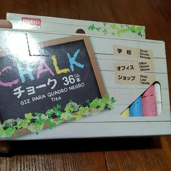 Daiso kapur papan tulis hitam isi banyak 36 pc 4 warna chalkboard TC-0750 - Image 2