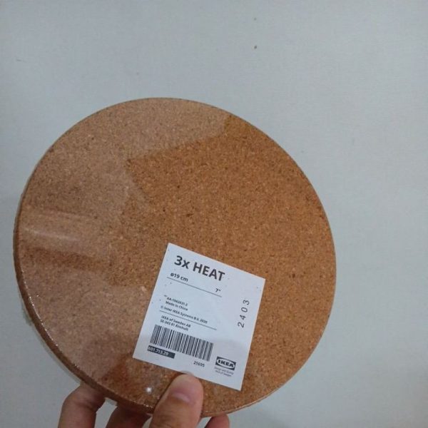 IKEA HEAT alas panas alas panci bahan gabus 3buah 19cm