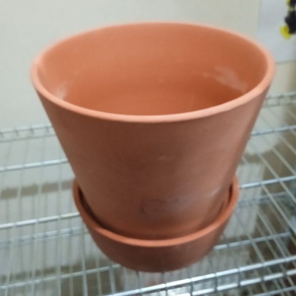 IKEA INGEFARA pot bunga bahan keramik alami dengan alas 15 cm pot tanaman berlubang TC-0505