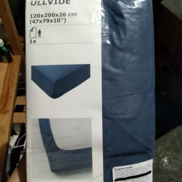 Ikea ullvide sprei single 120 x 200 cm biru tua fitted sheet TC-0620 - Image 2