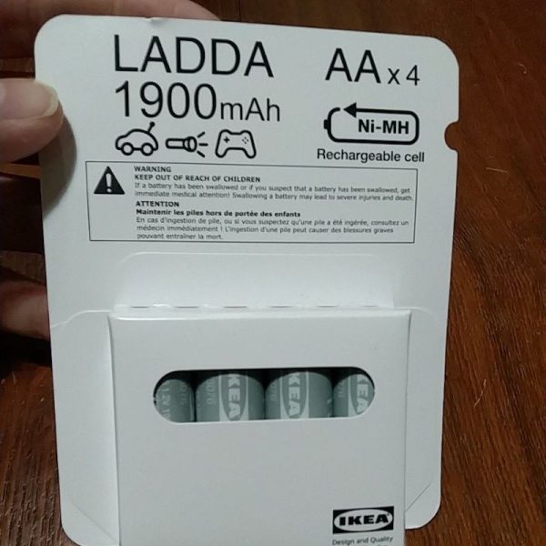 IKEA LADDA batre isi ulang siap pakai 4 pc ni-mh 1900mah battery reusable recharge AA TC-1150 - Image 2