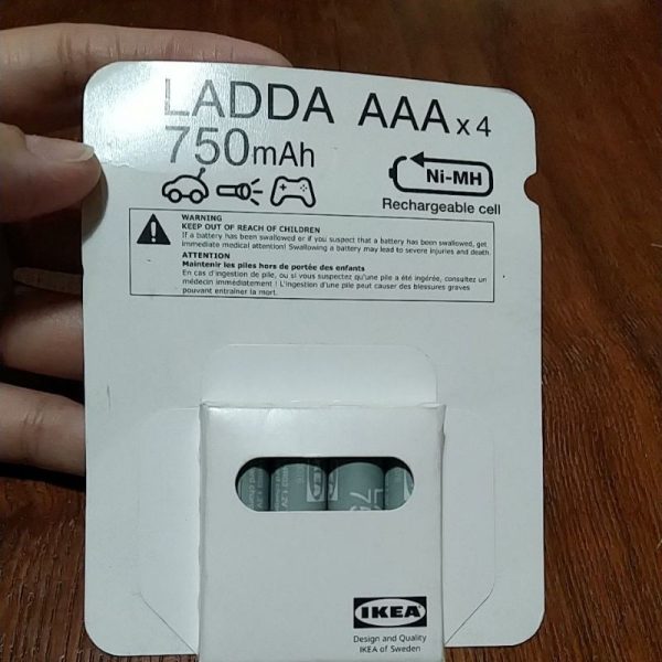 IKEA LADDA batre rechargeable 750mah batre isi ulamg reusable AAA TC-0821